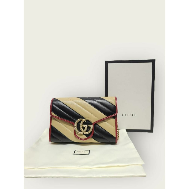 【包稅】GUCCI GG Marmont Matelassé 多色鏈條單肩包-6