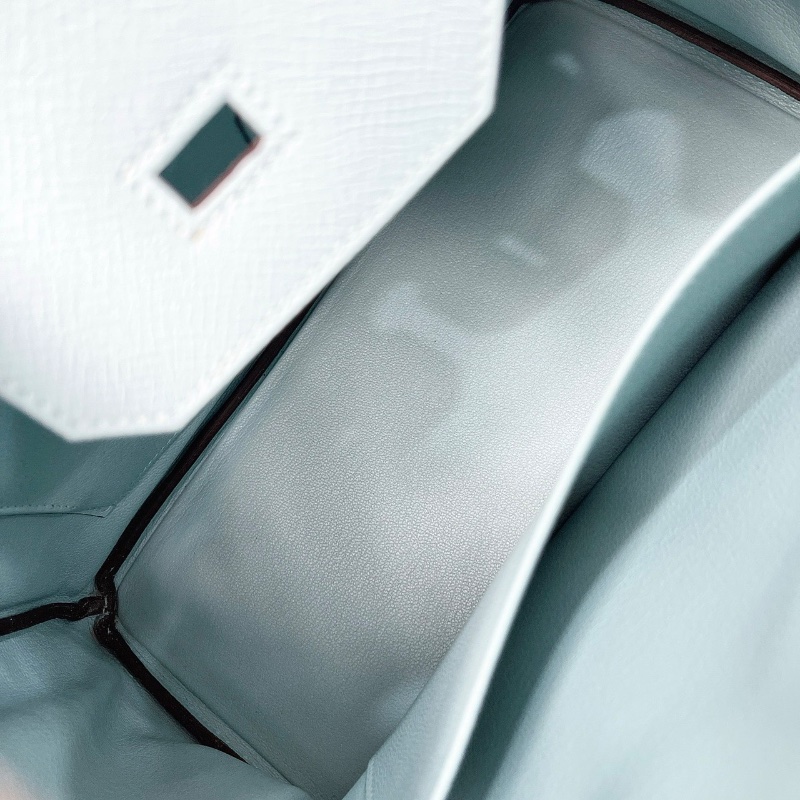 Hermes Birkin30藍手提包Tiffany藍色epsom皮30×15×21 99新鎖鑰匙塵袋-1