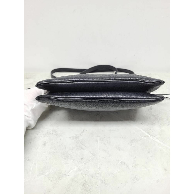 【包稅】PRADA 黑色 Vitello Phoenix 銀色 Logo 斜背包-4