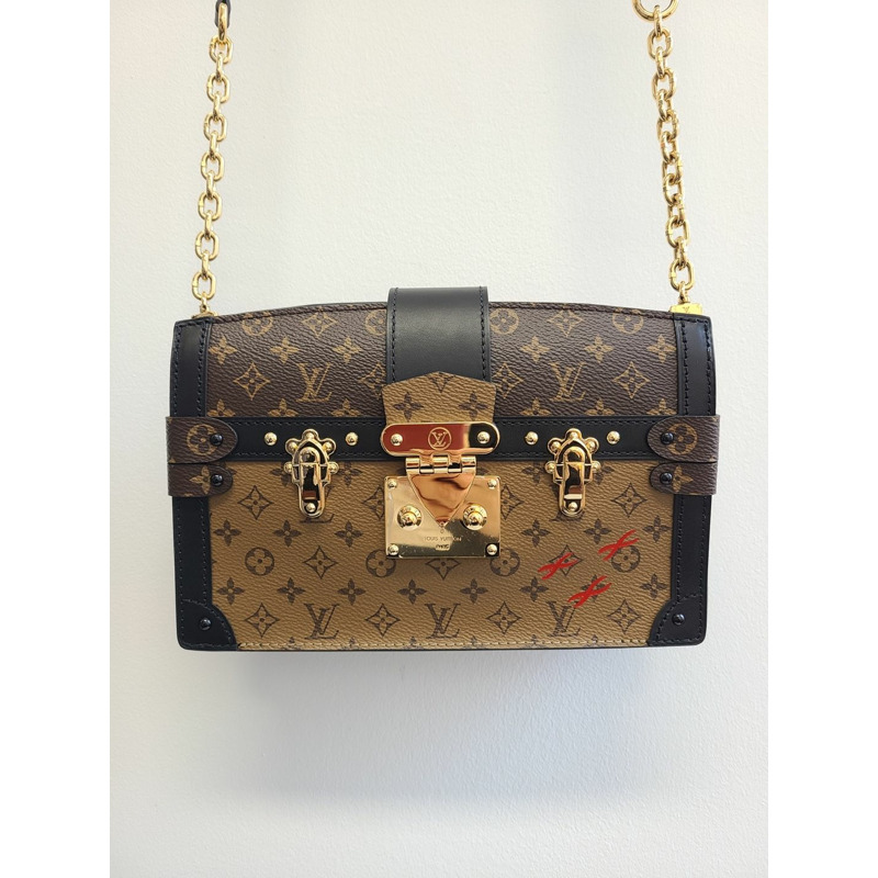 【包稅】LOUIS VUITTON Monogram Petite Malle Trunk 手拿單肩包-0