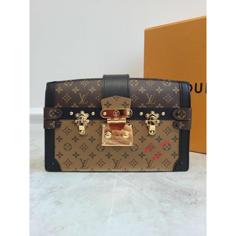 【包稅】LOUIS VUITTON Monogram Petite Malle Trunk 手拿單肩包-2