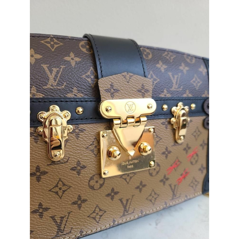 【包稅】LOUIS VUITTON Monogram Petite Malle Trunk 手拿單肩包-3