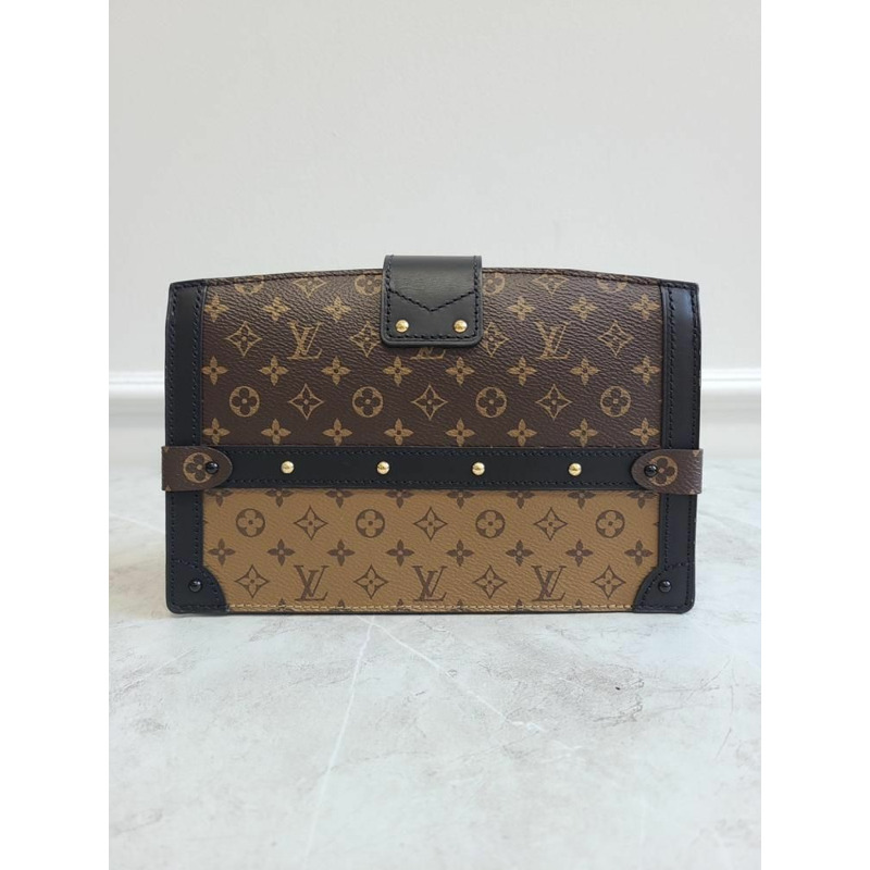 【包稅】LOUIS VUITTON Monogram Petite Malle Trunk 手拿單肩包-5