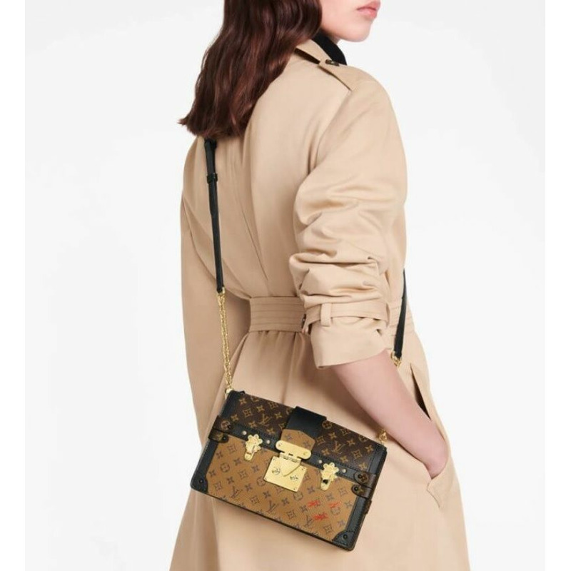 【包稅】LOUIS VUITTON Monogram Petite Malle Trunk 手拿單肩包-7
