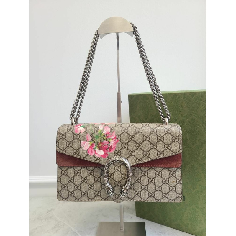 【包稅】GUCCI GG Supreme Flower Bloom Dionysus 鏈條單肩包（中）-1