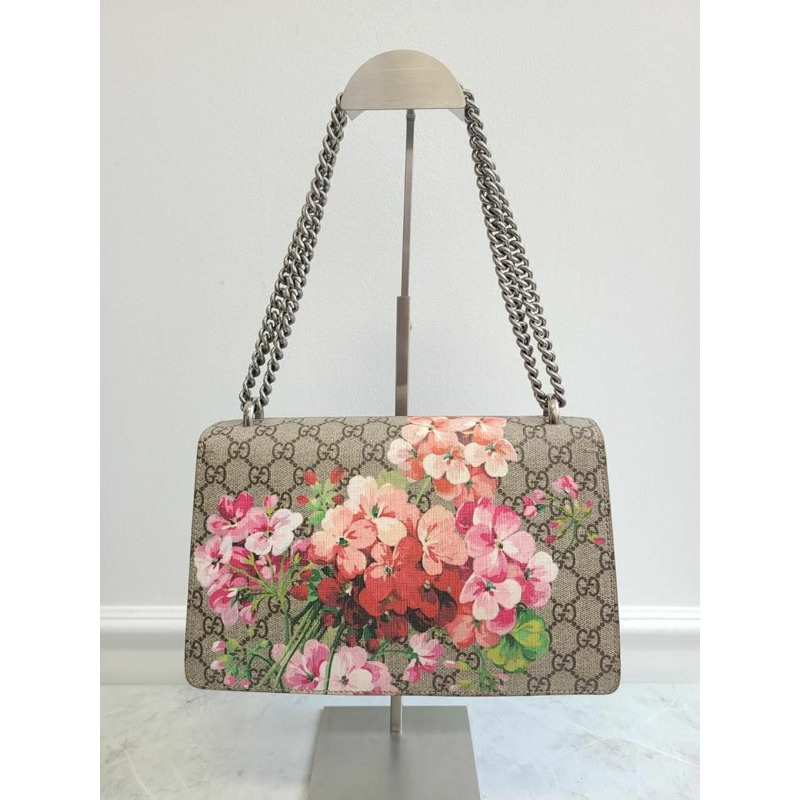 【包稅】GUCCI GG Supreme Flower Bloom Dionysus 鏈條單肩包（中）-4