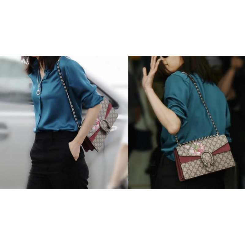 【包稅】GUCCI GG Supreme Flower Bloom Dionysus 鏈條單肩包（中）-6