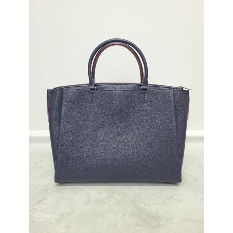 【包稅】LOUIS VUITTON Marine Rouge 粒面小牛皮銀色 Lockme 兩用手提包-5