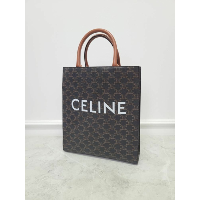 【包稅】CELINE Triomphe Canvas Vertical Cabas Bag Small-2