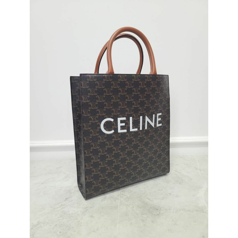 【包稅】CELINE Triomphe Canvas Vertical Cabas Bag Small-3