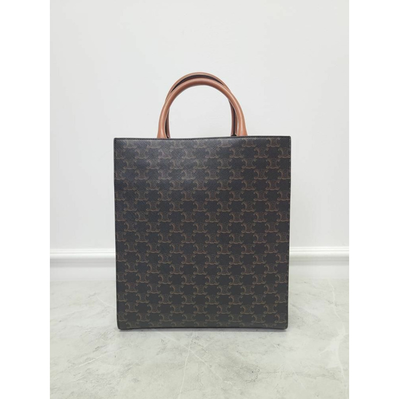 【包稅】CELINE Triomphe Canvas Vertical Cabas Bag Small-5