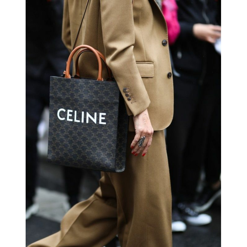 【包稅】CELINE Triomphe Canvas Vertical Cabas Bag Small-8