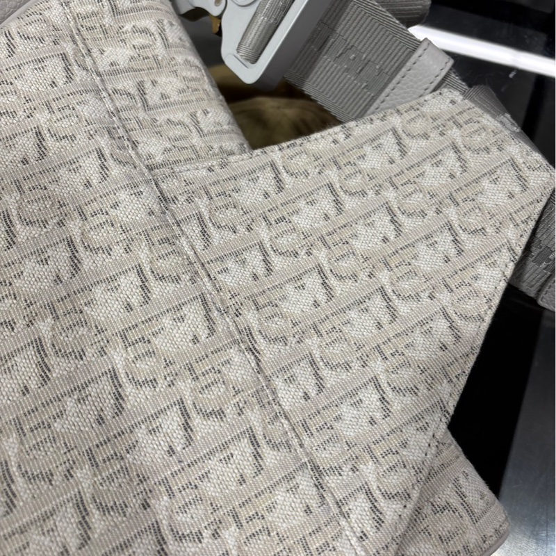 Dior Saddle Bag 白色刺繡老花 馬鞍包 大號-6