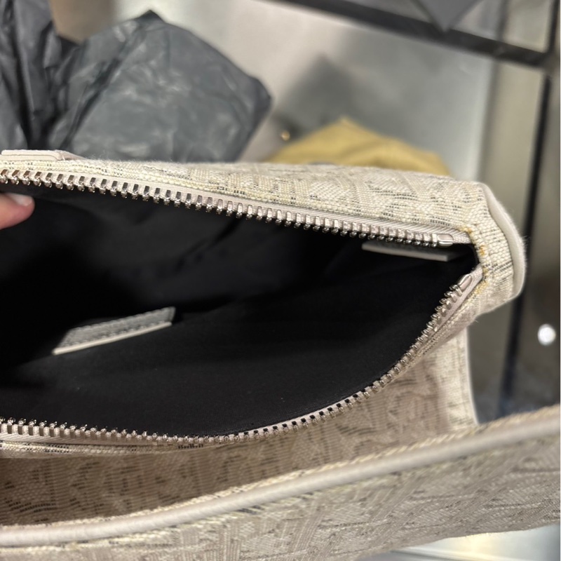 Dior Saddle Bag 白色刺繡老花 馬鞍包 大號-8