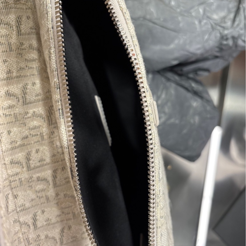 Dior Saddle Bag 白色刺繡老花 馬鞍包 大號-9