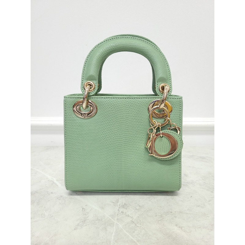 【包稅】DIOR 異國綠蜥蜴女士迷你包-0