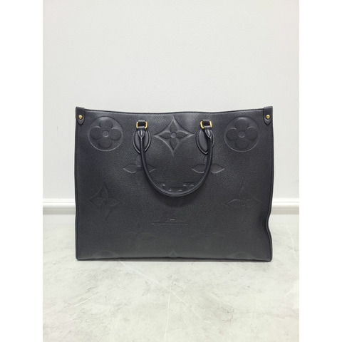 【包稅】LOUIS VUITTON 黑色 Monogram Empreinte Onthego 托特包