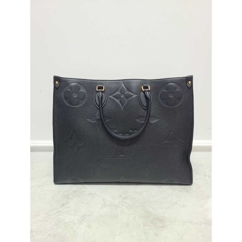 【包稅】LOUIS VUITTON 黑色 Monogram Empreinte Onthego 托特包-0