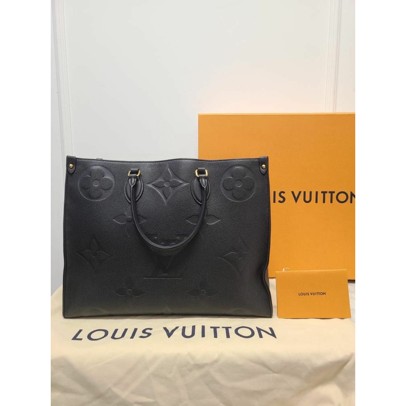 【包稅】LOUIS VUITTON 黑色 Monogram Empreinte Onthego 托特包-7