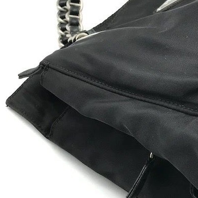 🌷Prada 黑銀鏈條降落傘經典單肩包 ｜經典花紋✦fufu style 精品✦ 氣質款｜-15