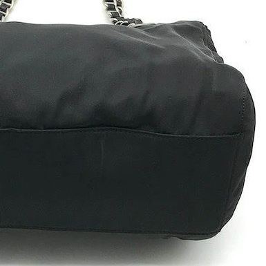 🌷Prada 黑銀鏈條降落傘經典單肩包 ｜經典花紋✦fufu style 精品✦ 氣質款｜-17