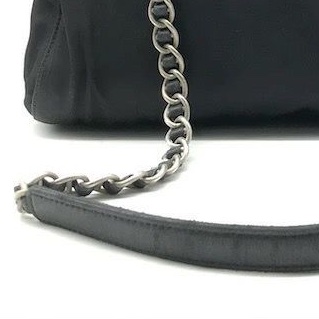 🌷Prada 黑銀鏈條降落傘經典單肩包 ｜經典花紋✦fufu style 精品✦ 氣質款｜-20