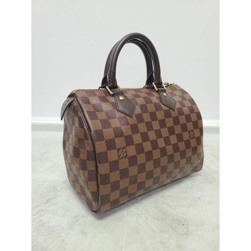 【包稅】LOUIS VUITTON Damier Ebene 帆布 Speedy 托特包-3