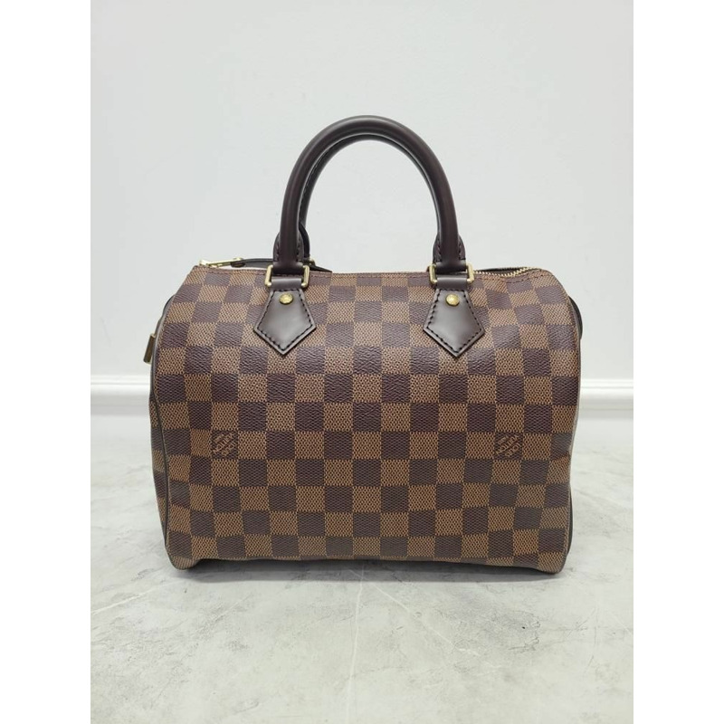 【包稅】LOUIS VUITTON Damier Ebene 帆布 Speedy 托特包-5