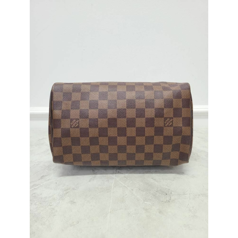 【包稅】LOUIS VUITTON Damier Ebene 帆布 Speedy 托特包-6