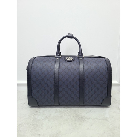 【包稅】GUCCI GG Supreme黑色藍色中型旅行包