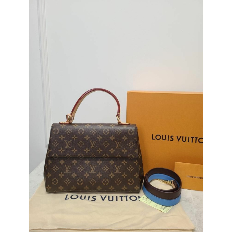 【包稅】LOUIS VUITTON Monogram Canvas Glacier Blue Cluny Shoulder Bag MM-8