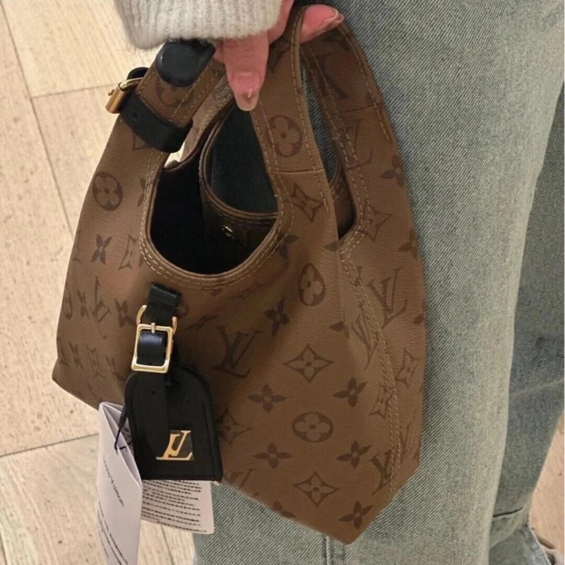 率性日常款🤩99新🈶購證💫Lv路易威登老花AtlantisBB菜籃子手提包-6