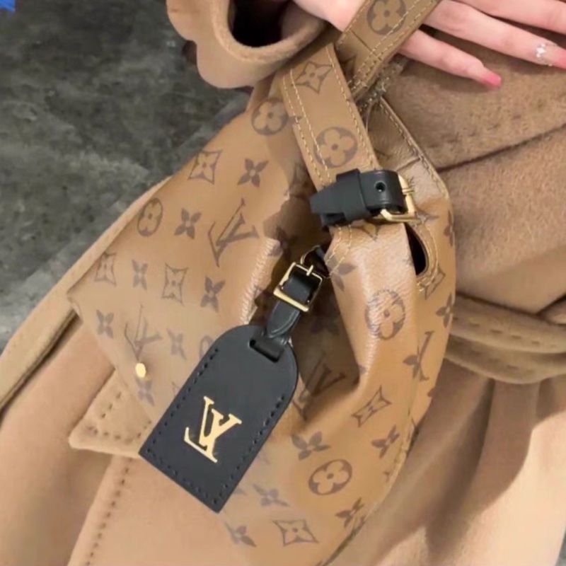 率性日常款🤩99新🈶購證💫Lv路易威登老花AtlantisBB菜籃子手提包-12