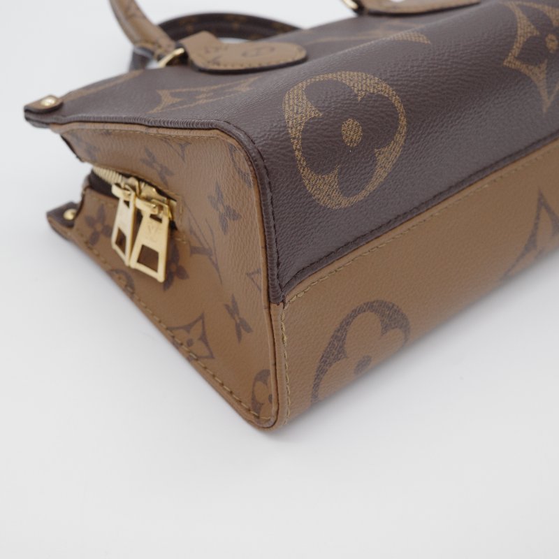 【CP 精選🌟小編推薦】Louis Vuitton 路易威登 On The Go East West Reverse 塗層帆布 雙色手提包 附零錢包 背帶 肩背包｜專櫃 11 萬-9