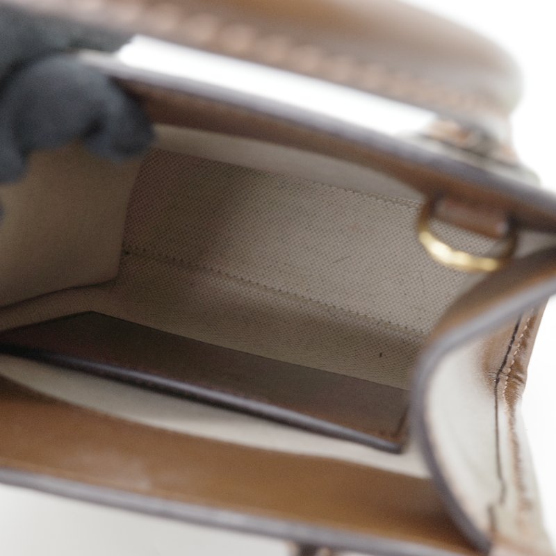 Gucci 古馳 Interlocking G 米色 棕色 GG Supreme 帆布 迷你 肩背包 托特包-4