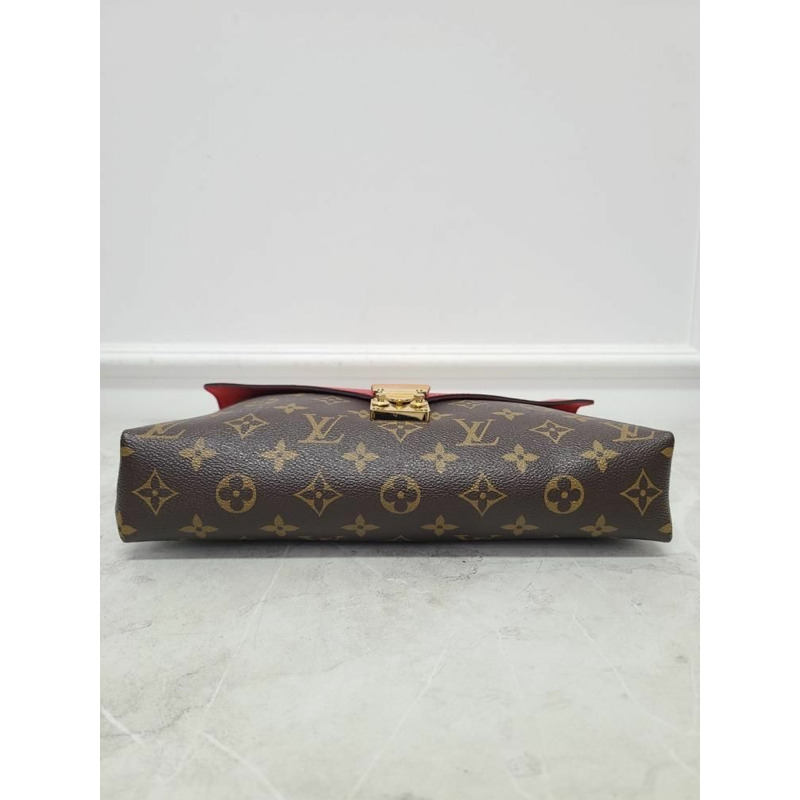 【包稅】LOUIS VUITTON 紅色Monogram帆布Palais鏈條單肩包-6