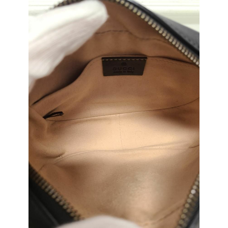 【包稅】GUCCI 黑色 GG Marmont 馬特拉塞凸紋單肩包-4