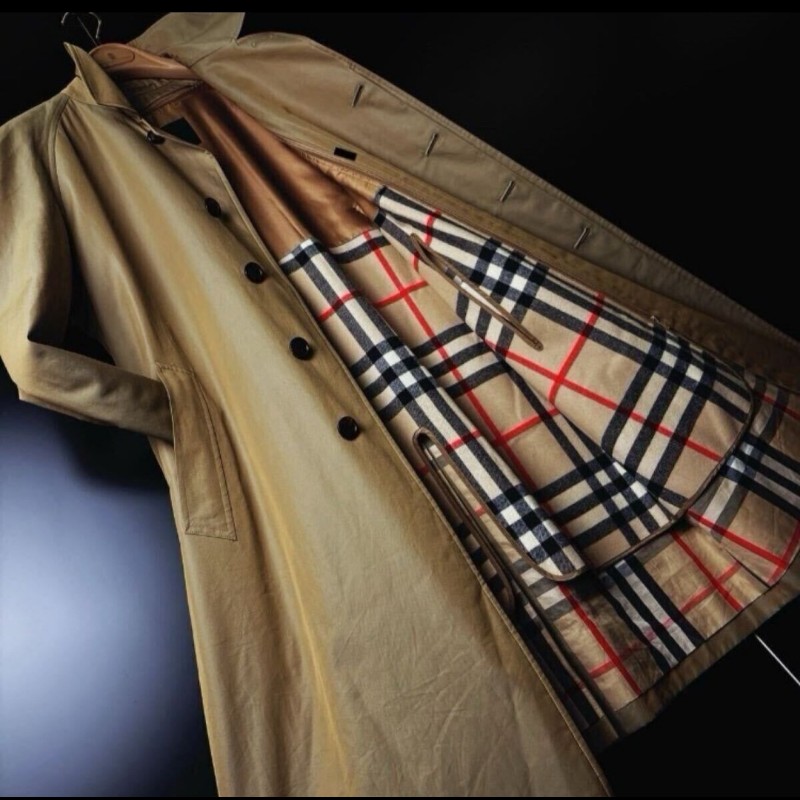 日本二手／Burberry 風衣／有羊毛保暖襯裡-5