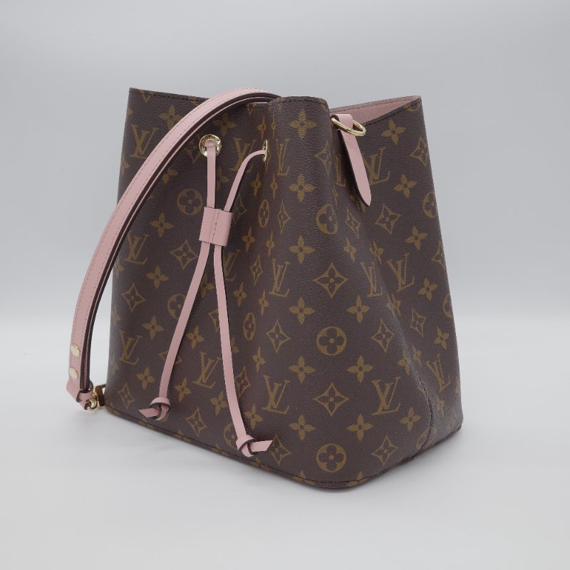 Louis Vuitton 路易威登 NéoNoé MM 老花 芭蕾粉色 帆布 牛皮 單肩包 水桶包-2