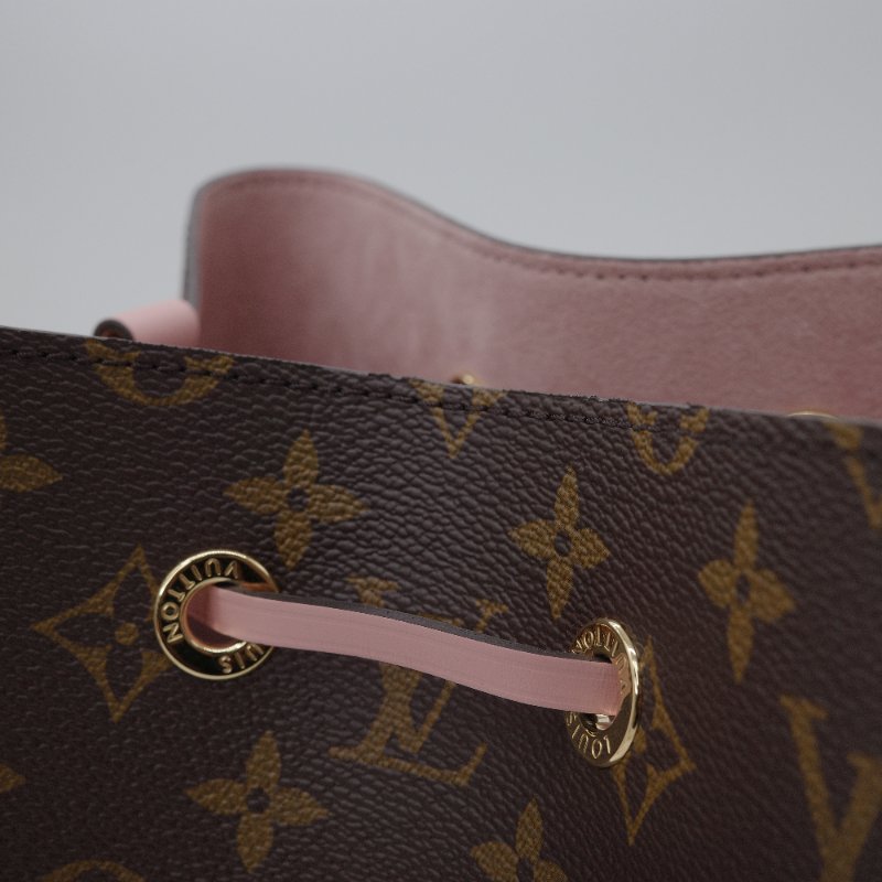 Louis Vuitton 路易威登 NéoNoé MM 老花 芭蕾粉色 帆布 牛皮 單肩包 水桶包-8