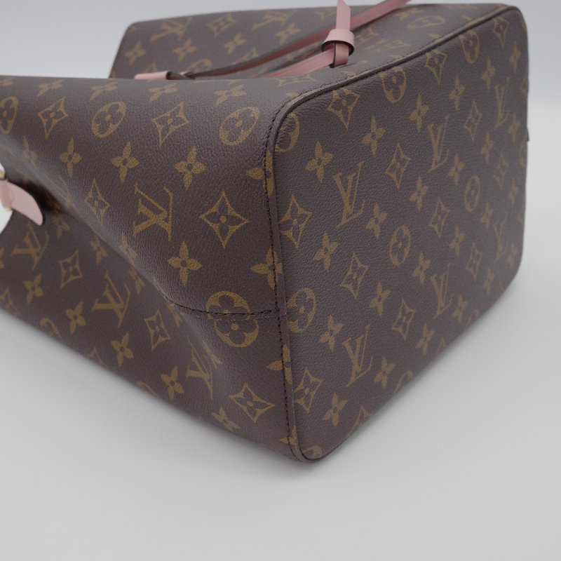 Louis Vuitton 路易威登 NéoNoé MM 老花 芭蕾粉色 帆布 牛皮 單肩包 水桶包-9