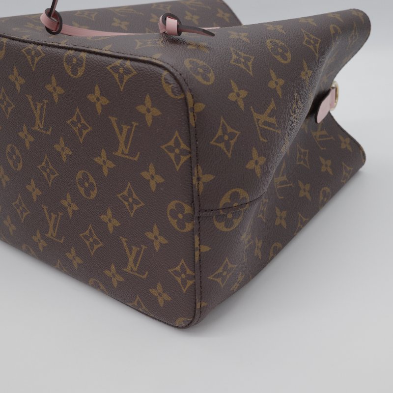 Louis Vuitton 路易威登 NéoNoé MM 老花 芭蕾粉色 帆布 牛皮 單肩包 水桶包-10