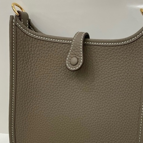 hermes mini evelyne 大象灰銀扣-2