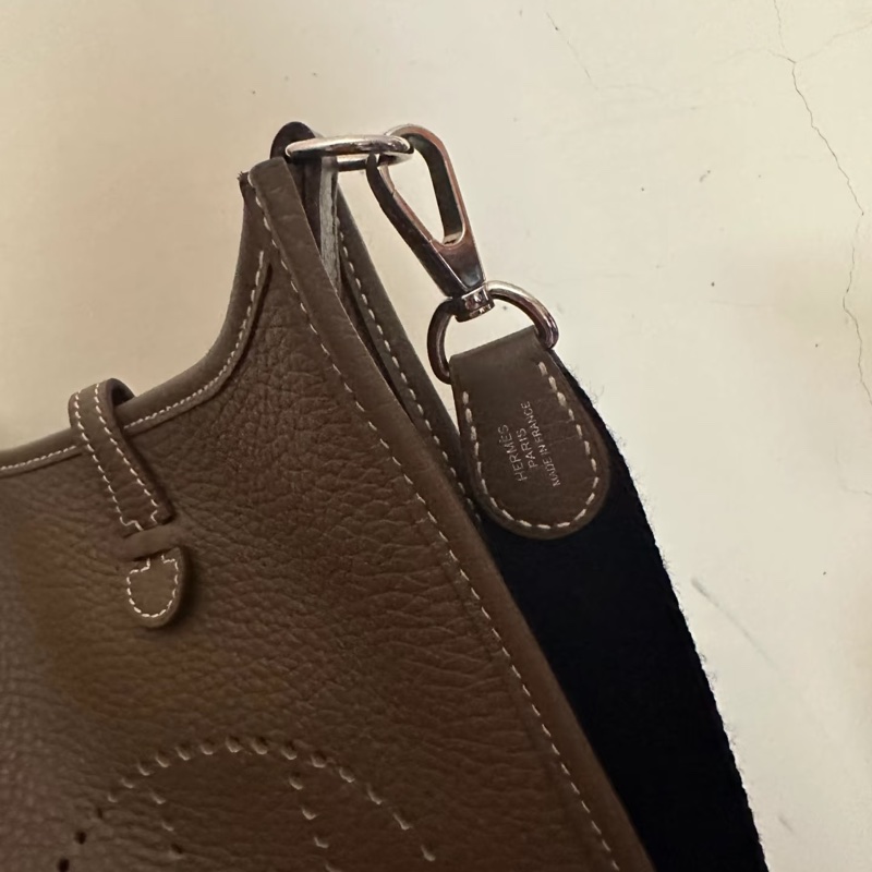 hermes mini evelyne 大象灰銀扣-4
