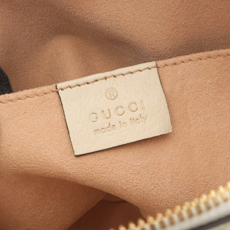 GUCCI Ophidia 鏈條單肩斜背包 499621 皮革 白色 海軍藍 紅色 二手 GG-3