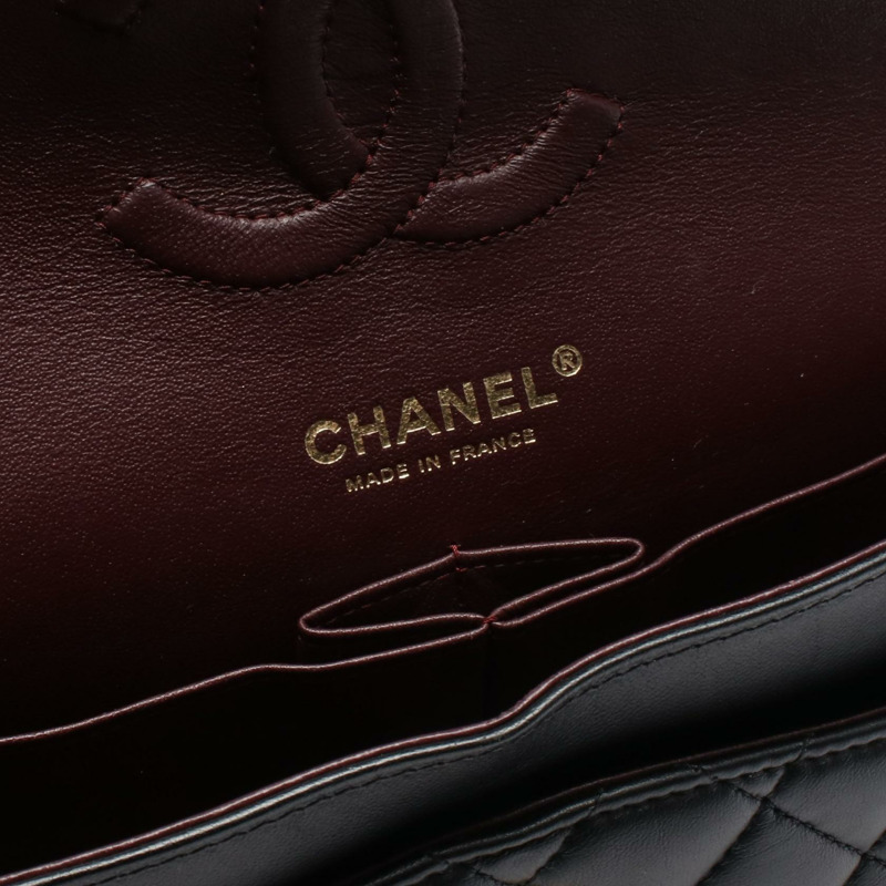 香奈兒 (CHANEL) Matelasse W 翻蓋鏈條單肩背包 A01112 羊皮黑色二手女士金扣-3