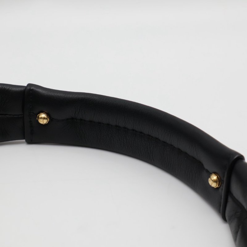 CHANEL 26C牛皮單肩嬉皮Hobo - 中號黑金-3