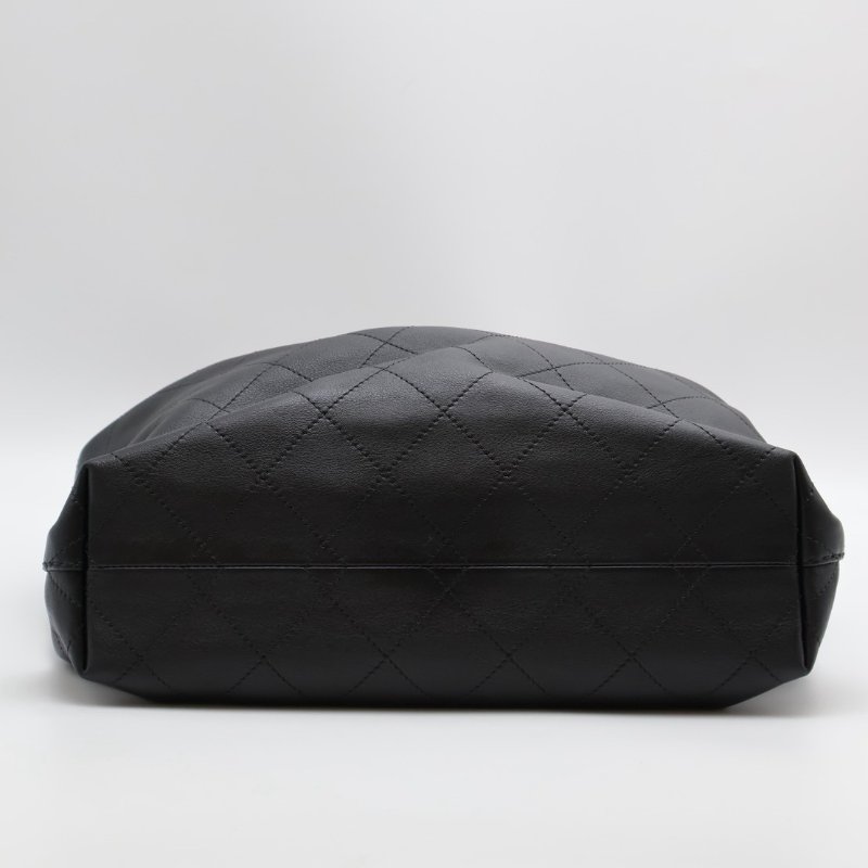 CHANEL 26C牛皮單肩嬉皮Hobo - 中號黑金-9