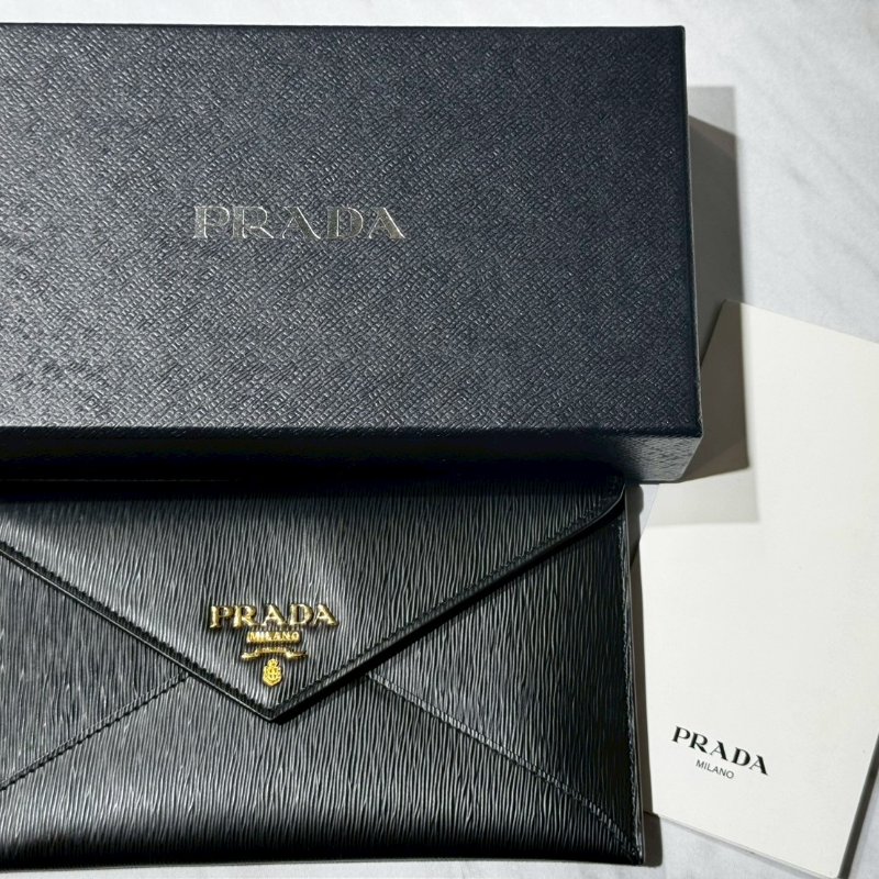 PRADA信封長夾 晶片款-7