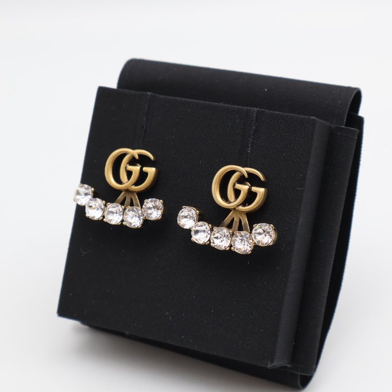 GUCCI GG水鑽耳環-4